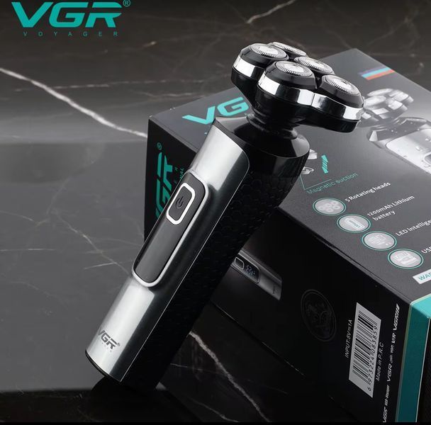 Чоловіча електробритва VGR V-385, роторна, з плаваючими головками та LED дисплеєм VGR V-385 фото
