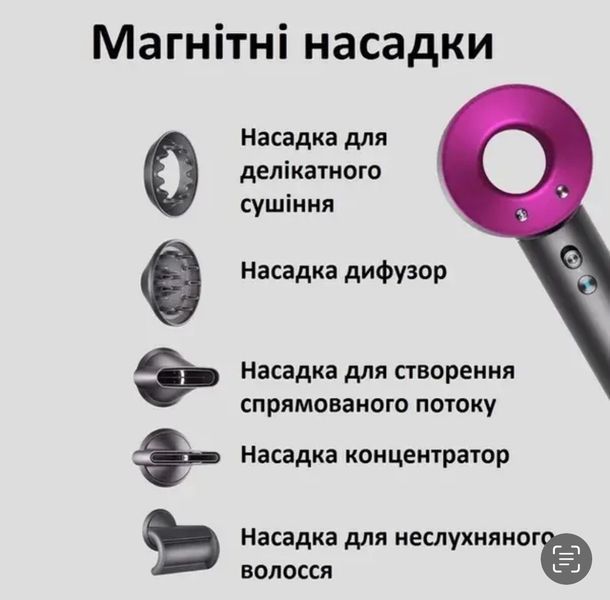 Фен для волосся професійний 5в1 стайлер з насадками DSP30658 DSP30658 фото