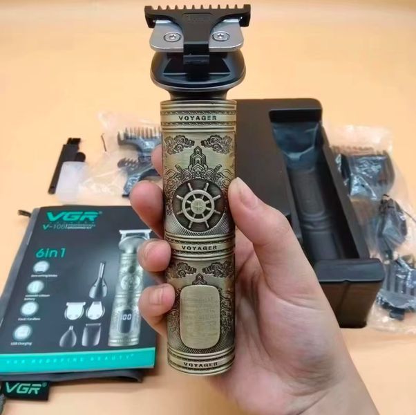Бездротова машинка для стрижки 6в1, USB, VGR V-106 VGR V-106 фото