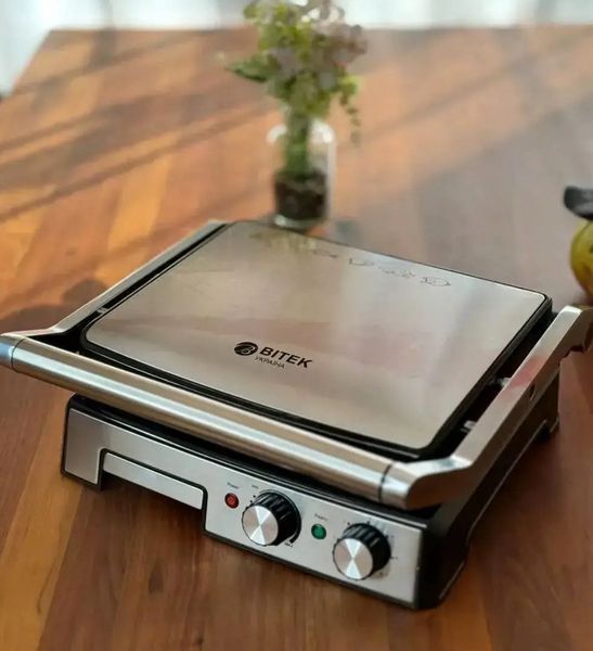 Електрогриль Bitek BT-2687 BBQ 3000 Вт, гриль контактний, з терморегулятором для риби, мʼяса BT-2687 фото