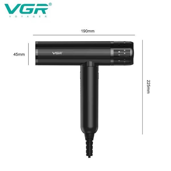 Фен професійний VGR V-427, 4 рівні обдування, 3 рівні температури, 11000 RPM, 3 насадки VGR V-427 фото