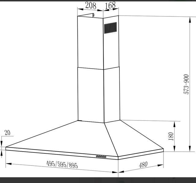 Витяжка купольна Interline ZET X A/60 PB/2/T ZET X A/60PB/2/T фото
