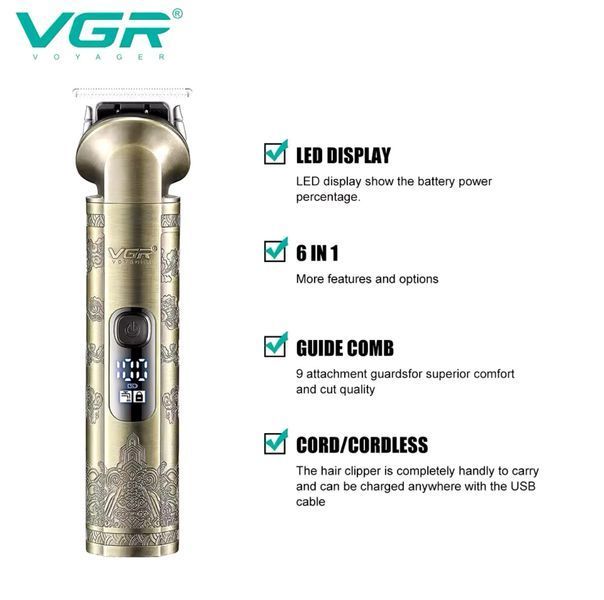 Машинка для стрижки волосся 6в1 VGR 109 VGR V-109 фото