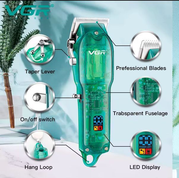 Машинка для стрижки волосся VGR V-660 акумуляторна Green VGR V-660 фото