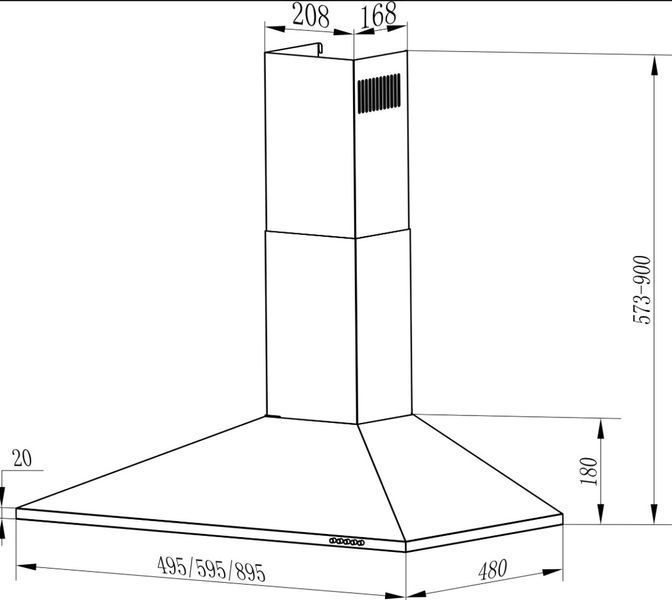 Витяжка купольна Interline SET BL A/60 PB/2/T SET BL A/60PB/2/T фото