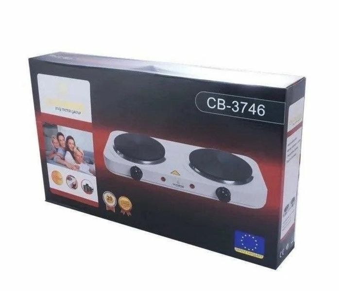 Плита електрична Crownberg CB-3746 на 2 конфорки 2000Вт CB-3746 фото