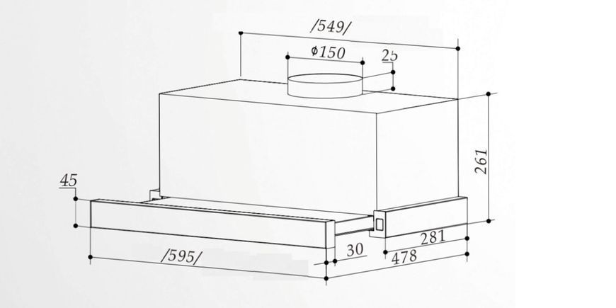 Витяжка Interline SHARK PLUS X/S A/60 PLUS X/S A/60 фото