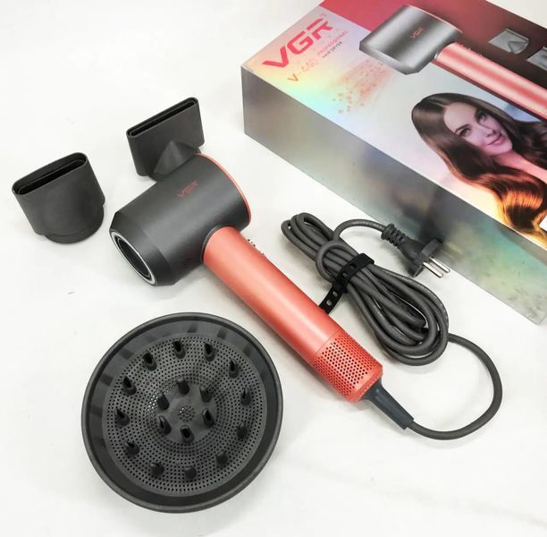 Профессиональный фен VGR V-440 , мощный с ионизацией и магнитными насадками VGR V-440 фото