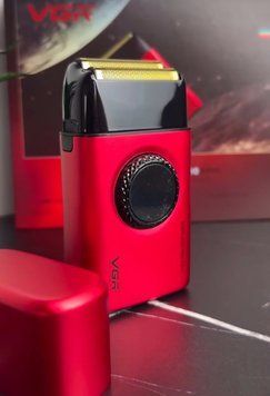 Електробритва VGR V-378 RED шейвер, подвійне лезо + триммер, регулювання потужності 7000-9000 RPM V-377 фото