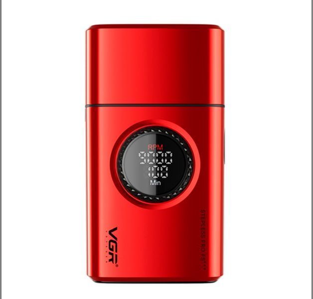 Електробритва VGR V-378 RED шейвер, подвійне лезо + триммер, регулювання потужності 7000-9000 RPM V-377 фото