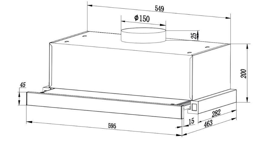 Витяжка INTERLINE DELI WH A/60/2/T DELI WH A/60/2/T фото