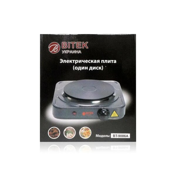 Електроплита 1 диск 1000 Вт 150мм BITEK BT-9086A